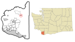 Clark County Washington Incorporated and Unincorporated areas Yacolt Highlighted